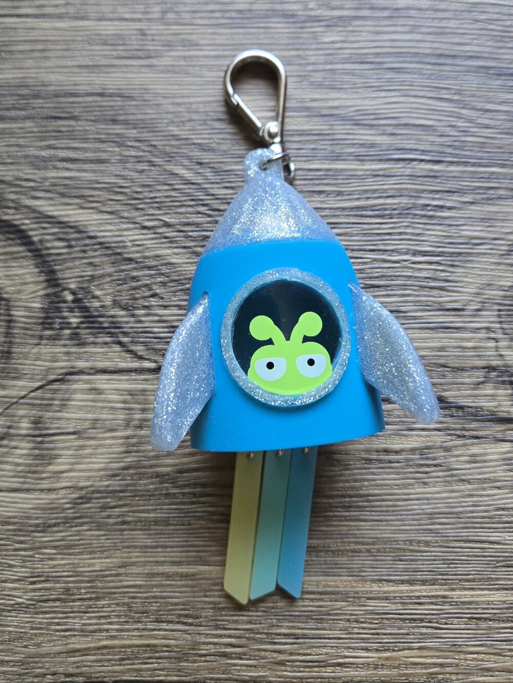 BBW Rare Alien Spaceship Pocketbac Holder Keychain + 1 Free Hand Sanitizer Scent